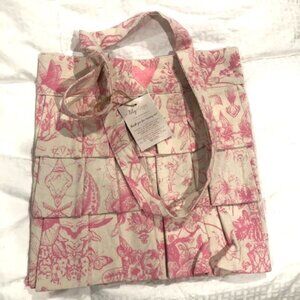 Lily & Faye Pink Ruffled Eco-Friendly Canvas Tote